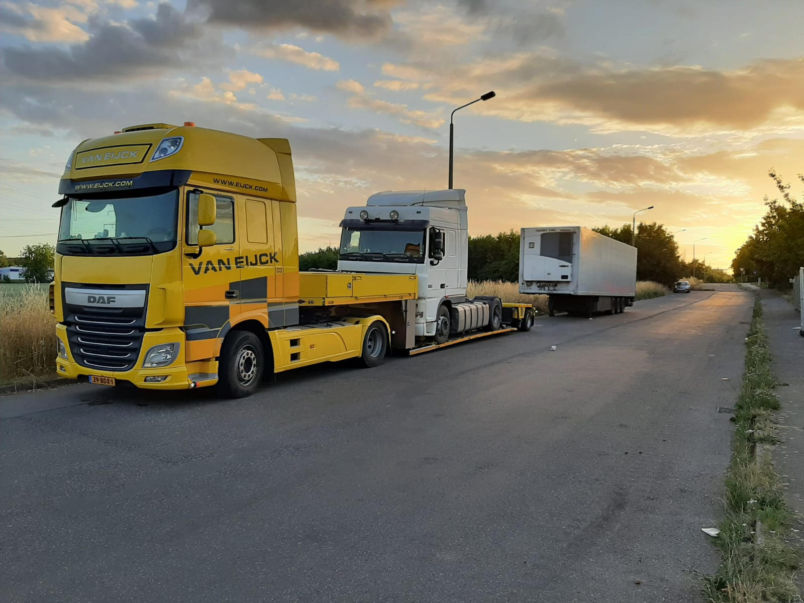 Vrachtwagen repatriëring binnen Europa met vervangende trekker